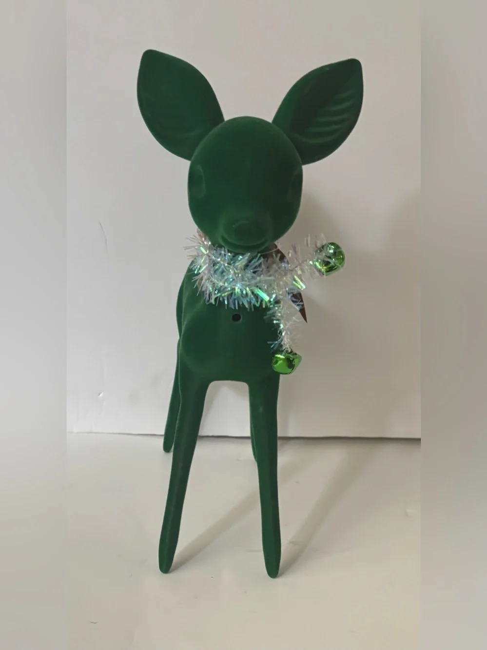 Flocked large Christmas Reindeer tinsel tabletop decor3 total NEW NWT